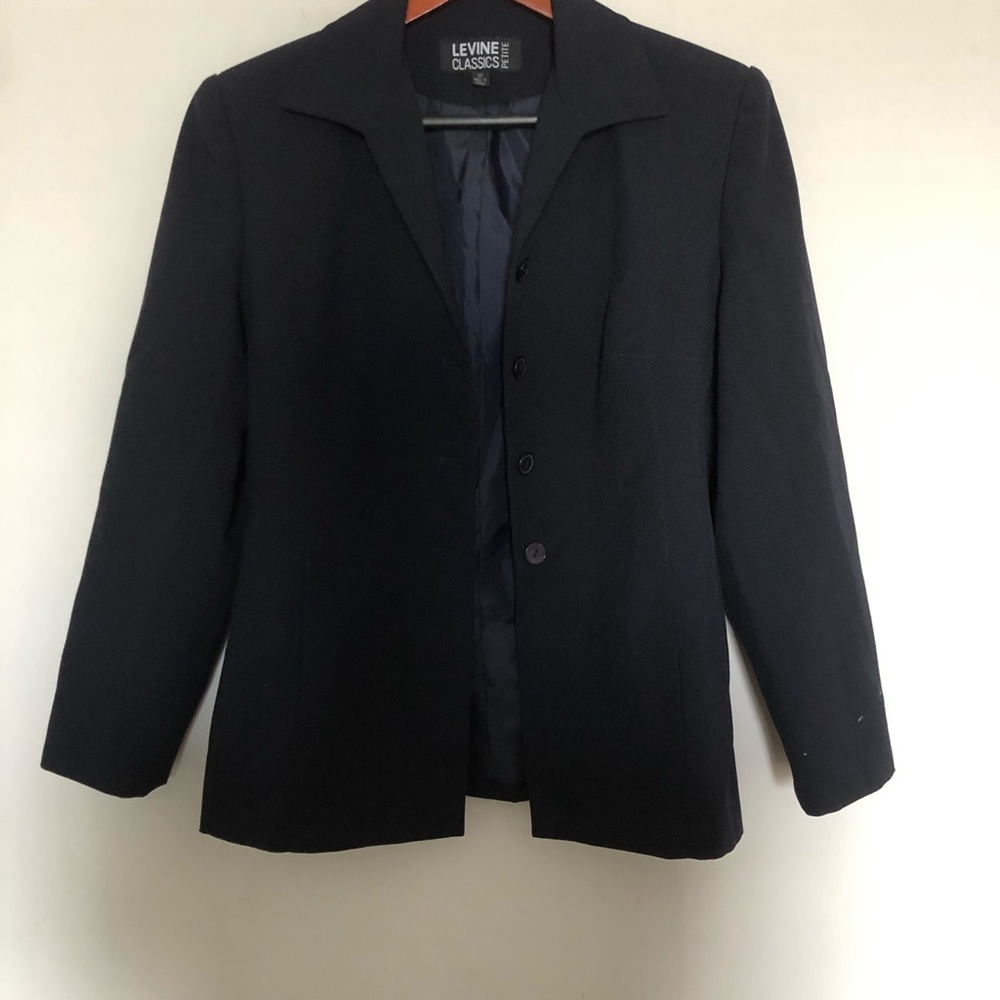 Navy blue suit jacket